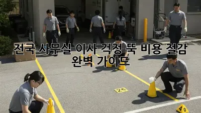 전국 사무실 이사, 걱정 뚝! 비용 절감 완벽 가이드