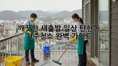 깨끗한 새출발! 일산 탄현동 거주청소 완벽 가이드