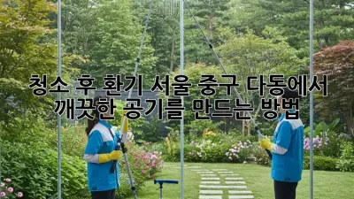 청소 후 환기: 서울 중구 다동에서 깨끗한 공기를 만드는 방법